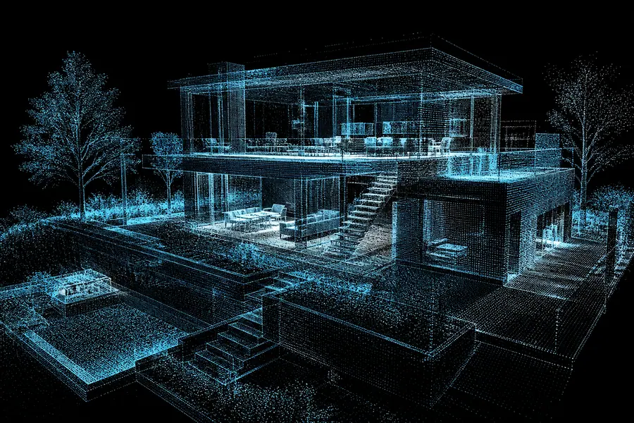 LiDAR ile yapı nokta bulutu